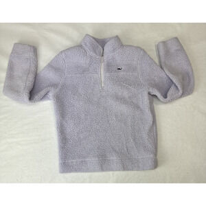 Vineyard Vines Fleece Quarter Zip Pullover Jacket Lavender Kids Size Med 10/12